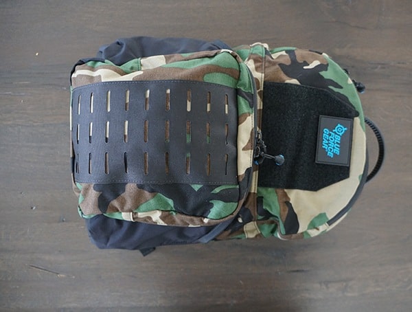 Backpack Front Woodland Camo Blue Force Gear Tracer