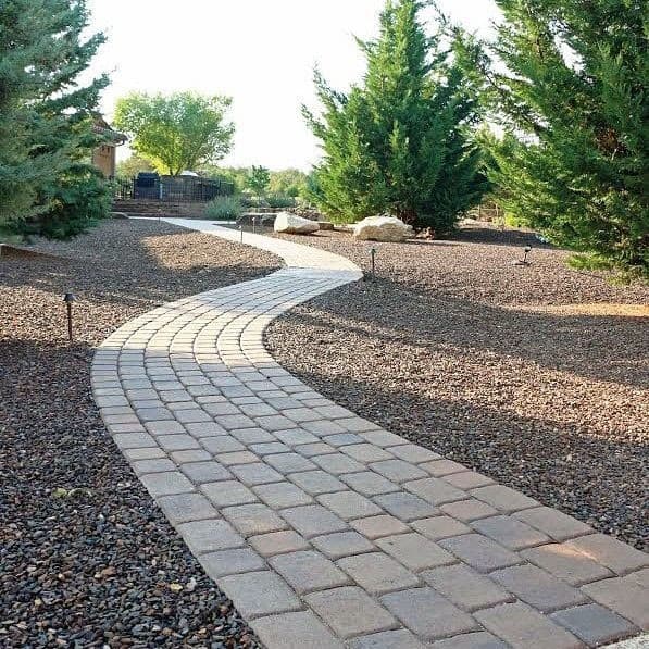 cobblestone walkway