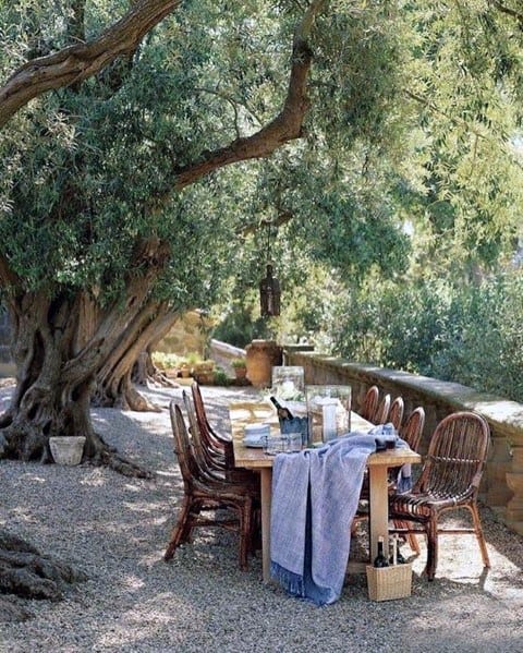 outdoor dining bistro area 