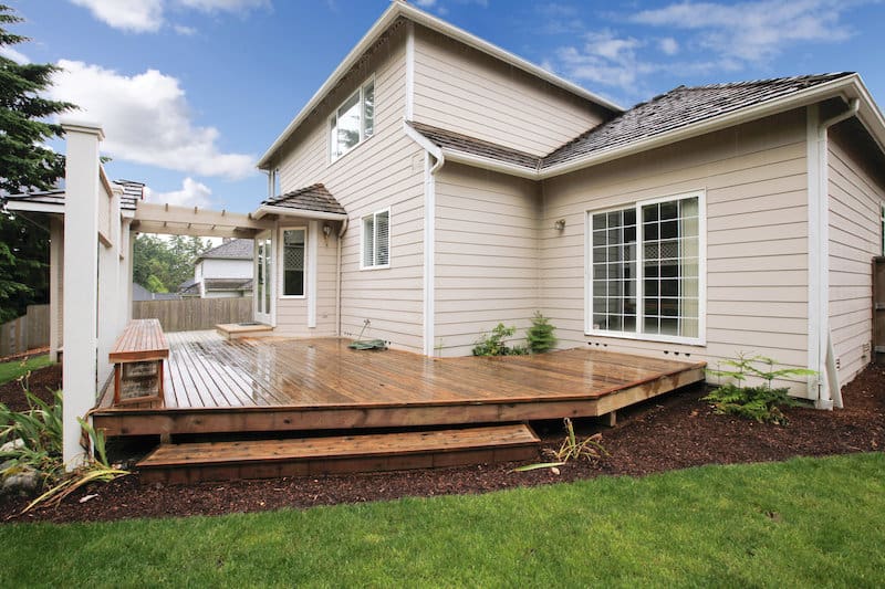 backyard wood deck