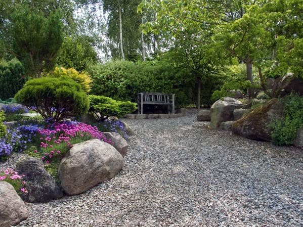floral gravel landscape