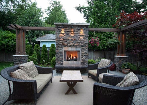 stone fireplace 