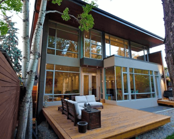 Backyard Floating Wood Deck Ideas