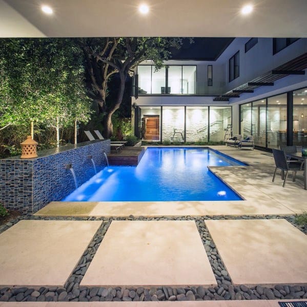 Backyard Pool Superb Stepping Stone Ideas