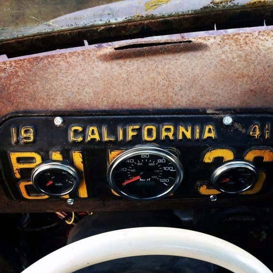 Badass Rat Rod Interior Ideas License Plate With Gagues