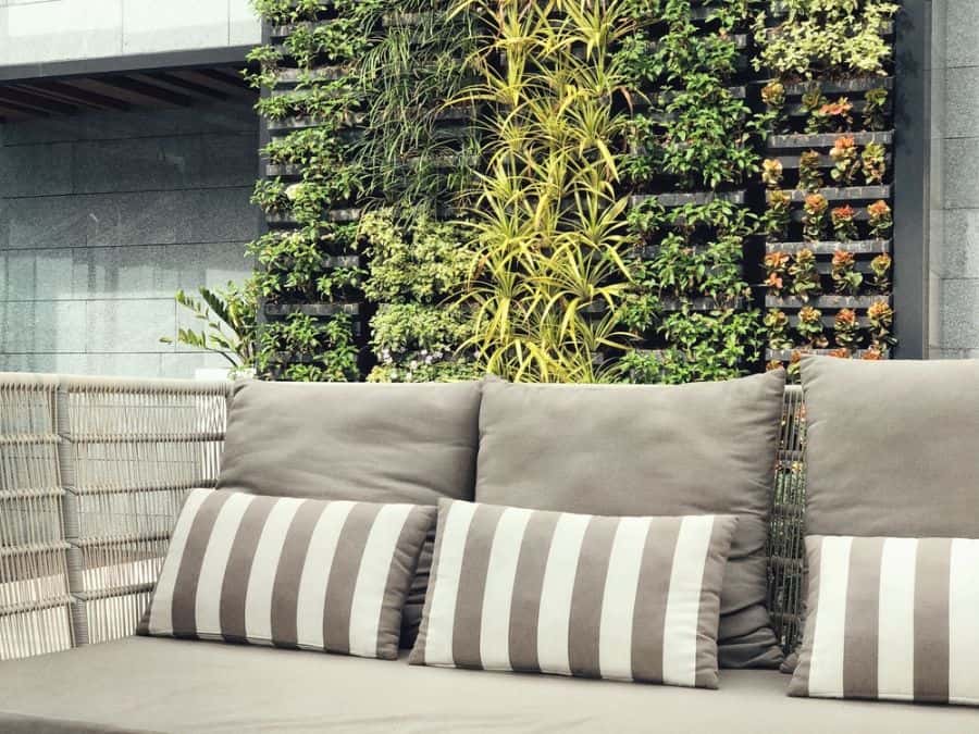 balcony vertical garden outdoor sofa