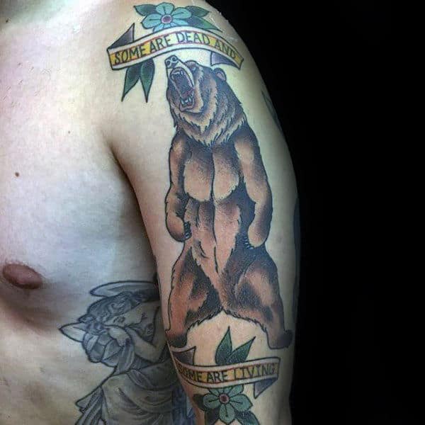 banner-some-are-dead-and-some-are-living-mens-brown-bear-traditional-arm-tattoos