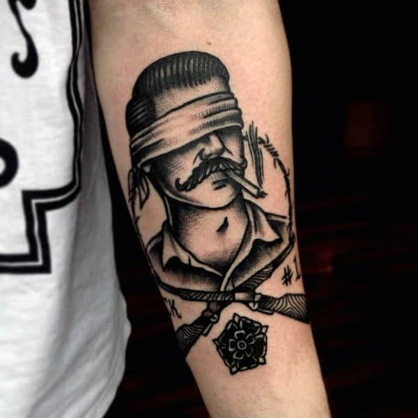 Barbed Wire Tattoo On Arm For Men Old School Traditional Style Ideas