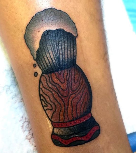 Barber Shaving Brush Tattoo For Men