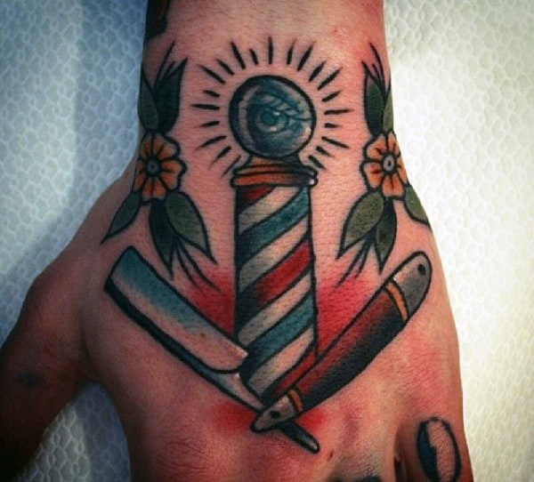 Barber Tattoo Designs Men
