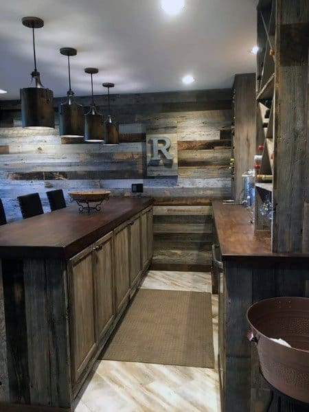 Barn Wood Rustic Bar Ideas