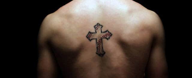 Baseball Cross Tattoo Designs For Men