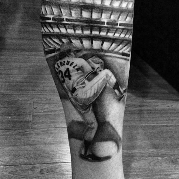 Baseball Player Forearm Los Angeles Dodgers Guys Tattoo Designs