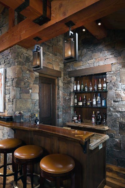 Basement Small Rustic Bar Ideas