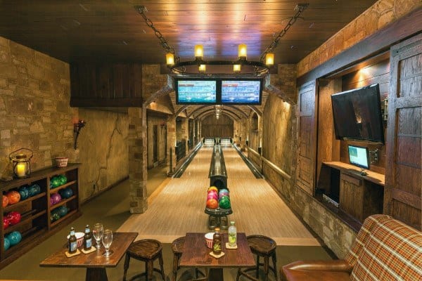 Basements With Rustic Design