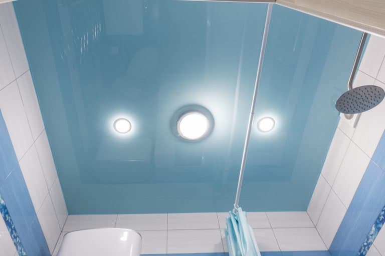 blue bathroom ceiling