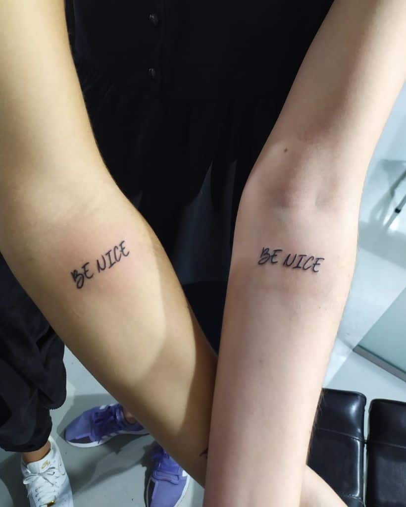 Be Nice Friendship Tattoo