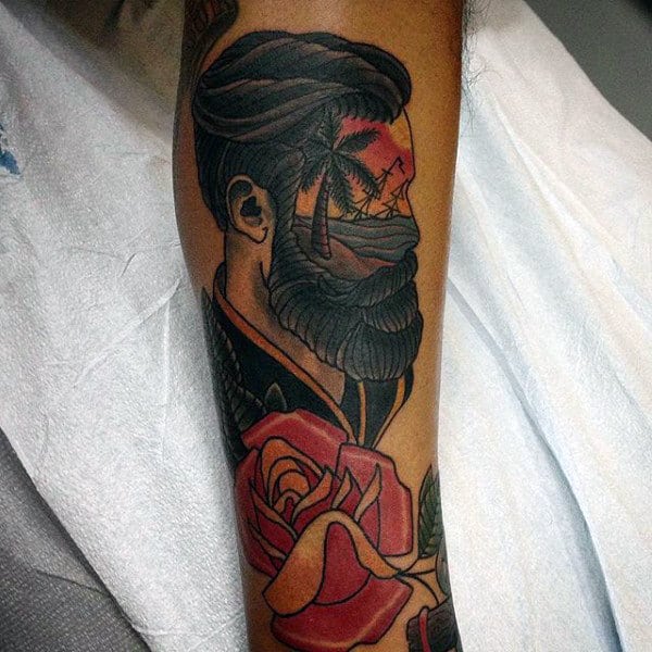 Beach Life Tattoos On Males Sailor Jerry Style