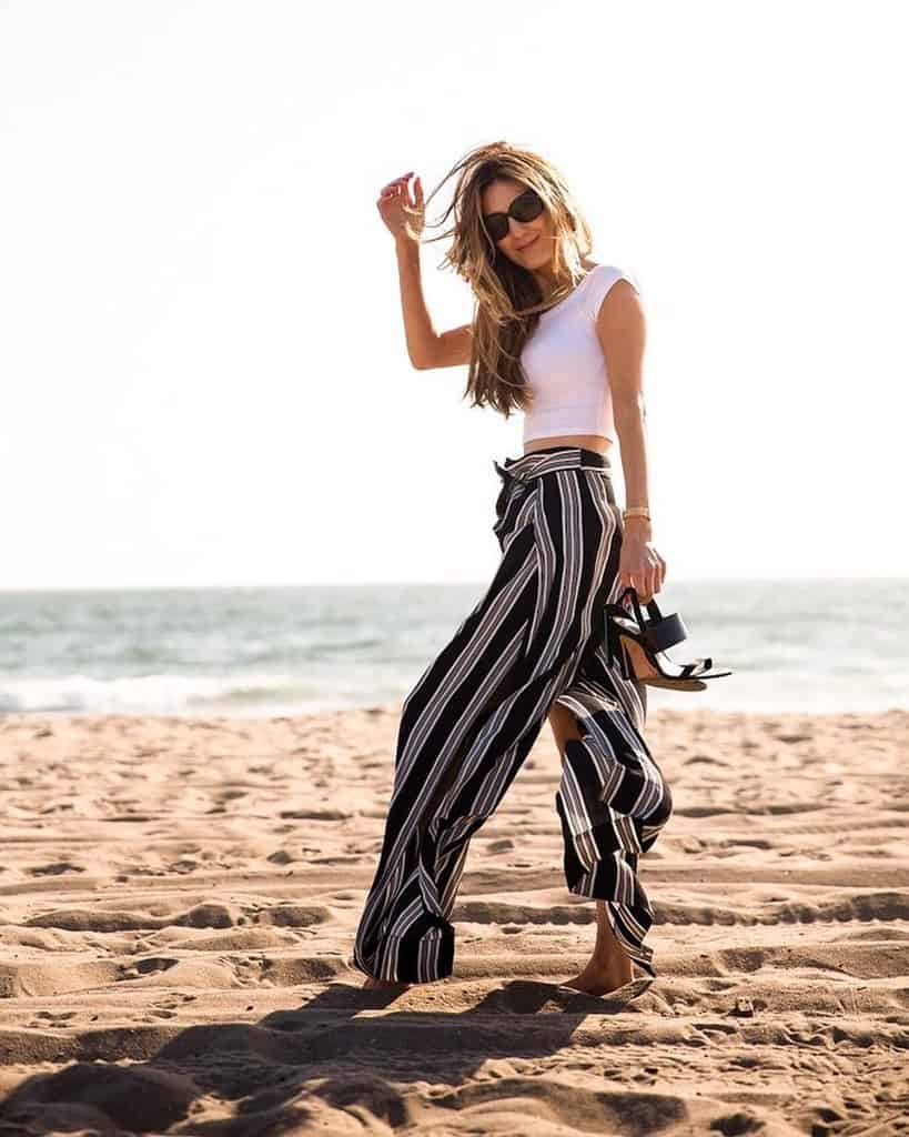 Beach Wear Fashion Flowy Pants