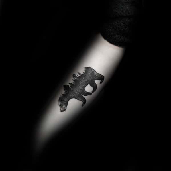 Bear Forest Male Tattoo Design Ideas