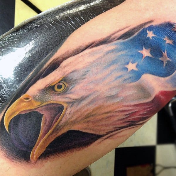 Beautiful Bald Eagle Tattoo Mens Forearm