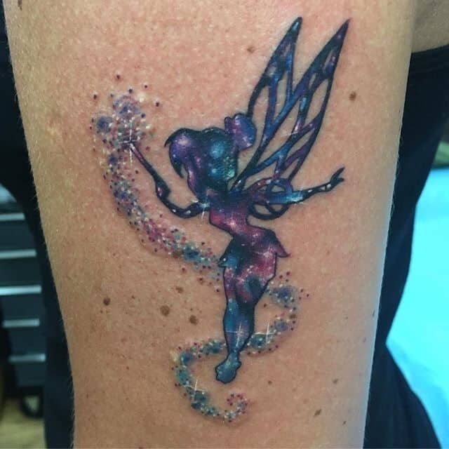 Beautiful Cute Body Art Fairy Tattoo
