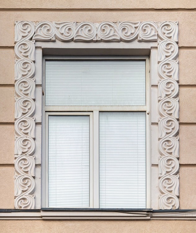 beautiful ornate exterior window trim