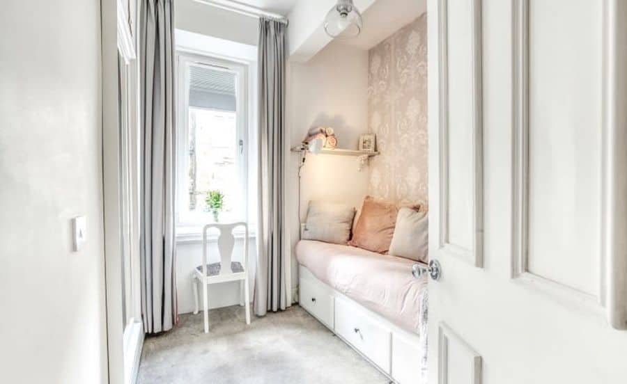 small feminine bedroom white chair fold out bed