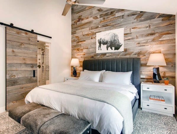 Bedroom Accent Wall Salvaged Wood Ideas
