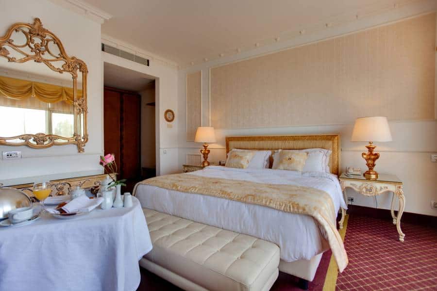 elegant french bedroom ornate wall mirror 