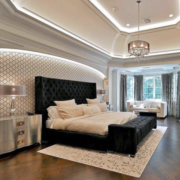 Bedroom Led Lighting Cool Trey Ceiling Design Ideas