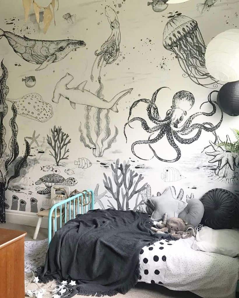 ocean wallpaper mural kids bedroom