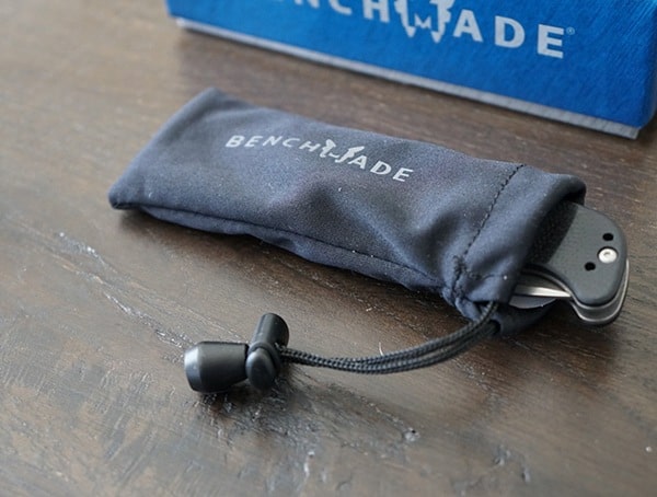 Benchmade Nakamura Axis Included Knife Pouch With Pull String Cord Closure