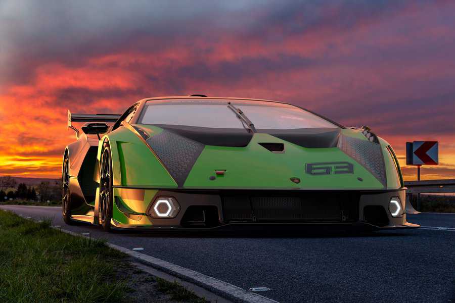 Szczecin,,Poland-may,2021:lamborghini,Essenza,Scv,12,Driving,On,A,Scenic