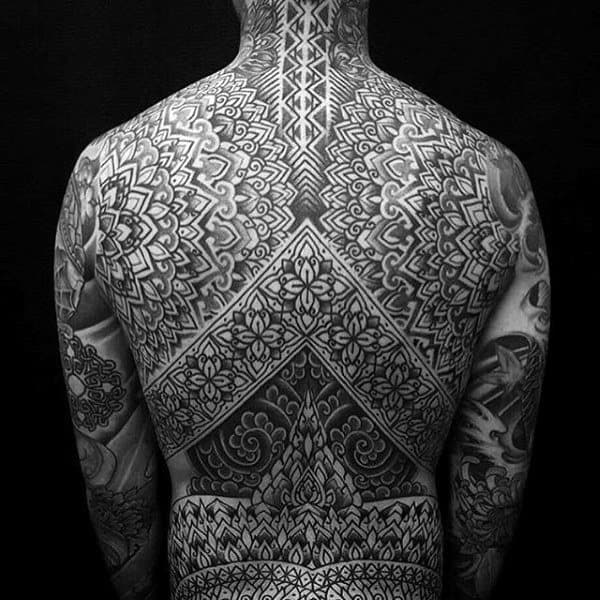 Best Pattern Tattoo Male Full Back