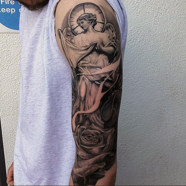 Best Religious Tattoo Guys Sleeves