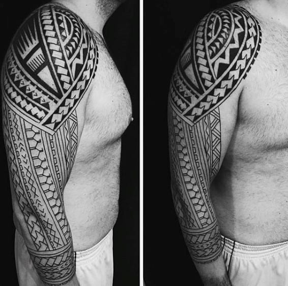 Best Tribal Guys Sleeve Tattoos