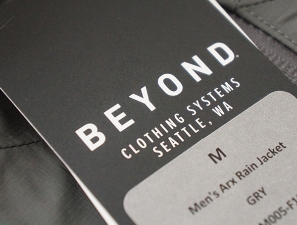 Beyond Clothing Systems Seattle Washington Tag