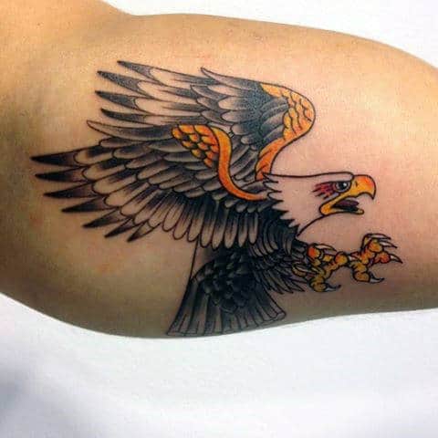 Bicep American Eagle Tattoo Designs For Men