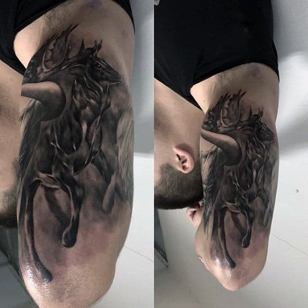 Bicep Best Male Deer Tattoos