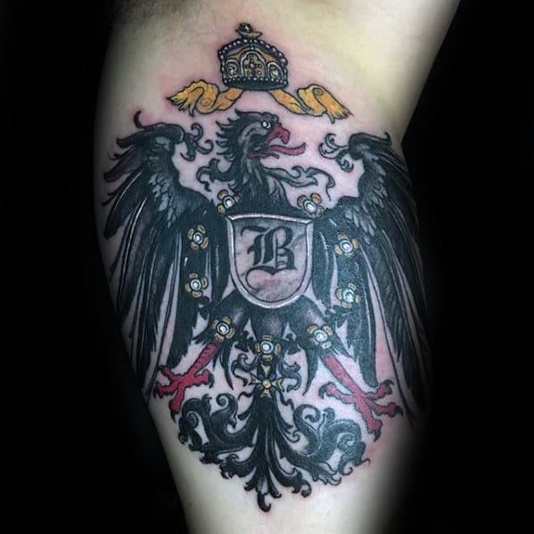 Bicep German Eagle Tattoo Ideas For Men