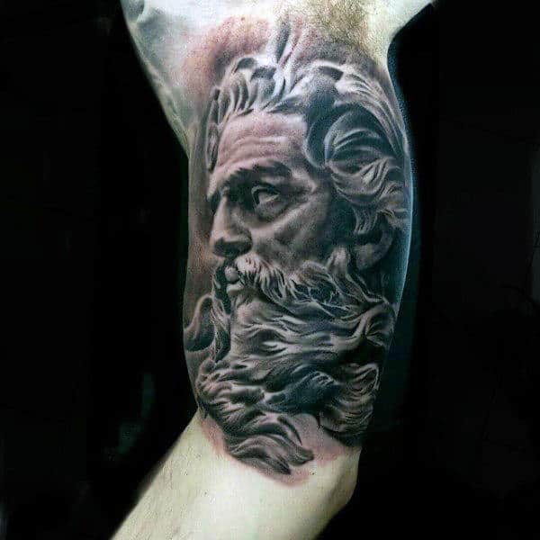 Bicep Greek Tattoo For Men