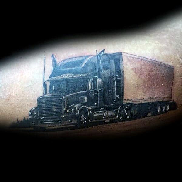 Bicep Guys Semi Truck Tattoos