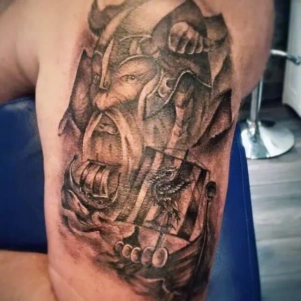 Bicep Manly Viking Tribal TAttoo