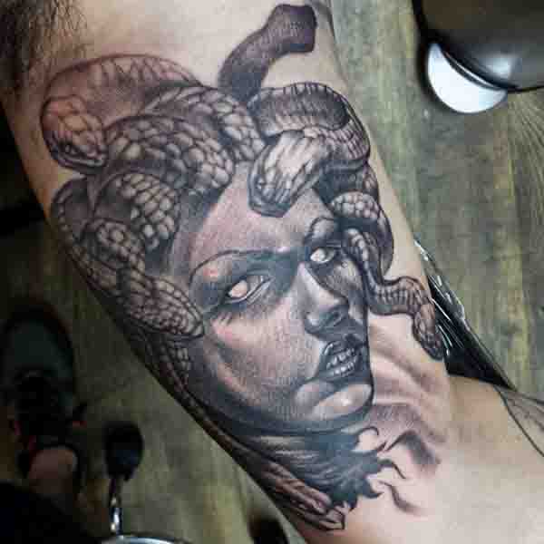 Bicep Medusa Tattoo Design Ideas For Men