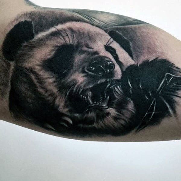 Bicep Panda Bear Guys Tattoo Ideas