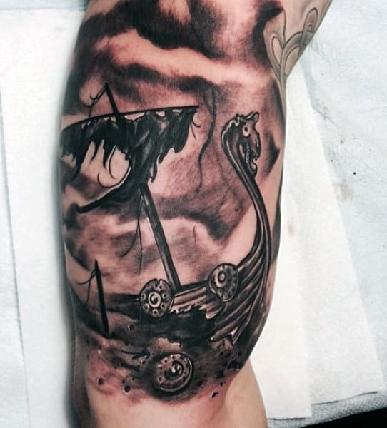 Bicep Traditional Viking Tattoos For Men