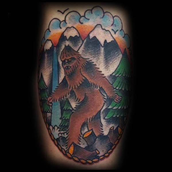 Bigfoot Tattoo Designs For Guys