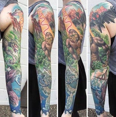 Bigfoot Tattoo Ideas On Guys