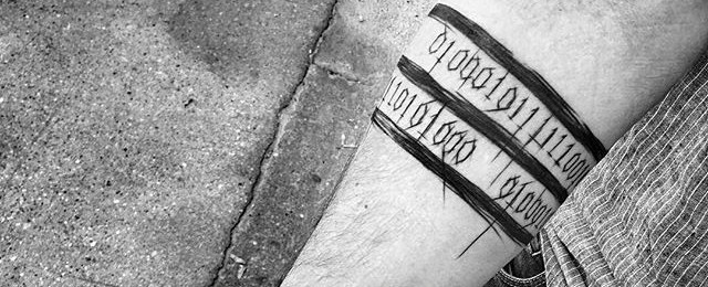 Binary Tattoo Designs For Men